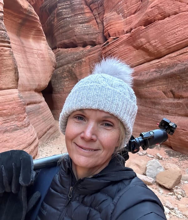 Carole, founder of Trail Photo Tours, photographing in the field